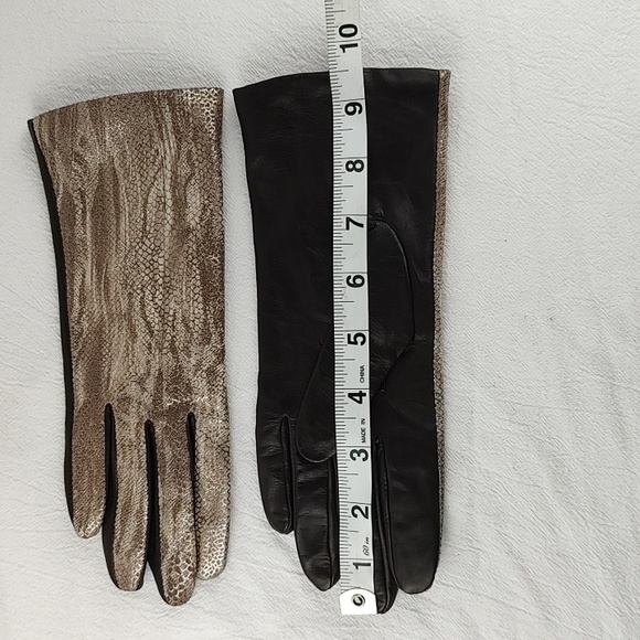 Leather Gold Snakeskin Print Black Vintage Chico's EUC Size SMALL Lined - Picture 8 of 9